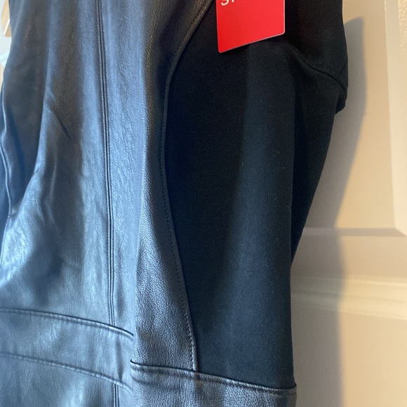 Spanx, Leather-Like Combo Fitted Dress NWT - Picture 8 of 10